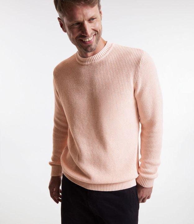 Suéter em Algodão com Textura Vertical - 1