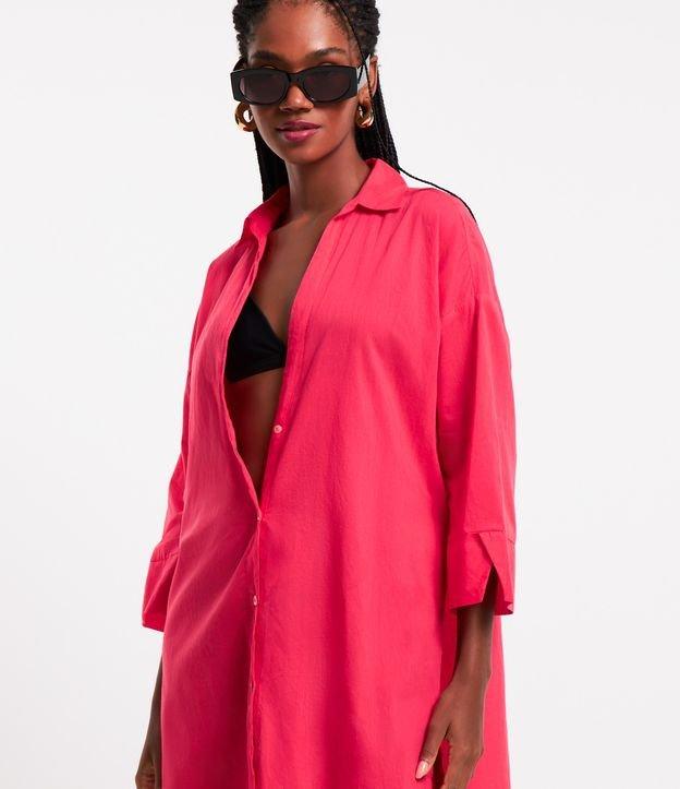 Saída de Praia Camisa em Voal com Mangas 3/4 - 1