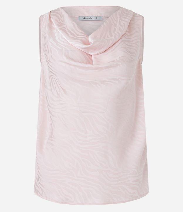 Blusa em Jacquard com Decote Degagê e Estampa Abstrata - 2