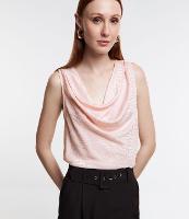 Blusa em Jacquard com Decote Degagê e Estampa Abstrata - 1