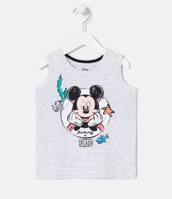 Regata Infantil com Estampa do Mickey - Tam 1 a 5 anos