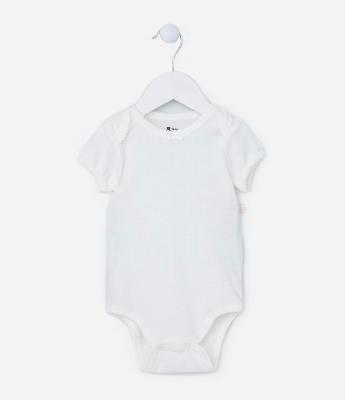 Body Infantil Texturizado em Algodão com Lacinho - Tam 0 a 18 meses