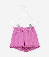 Short Clochard Infantil em Malha Texturizada com Babadinho - Tam 1 a 5 anos - 1