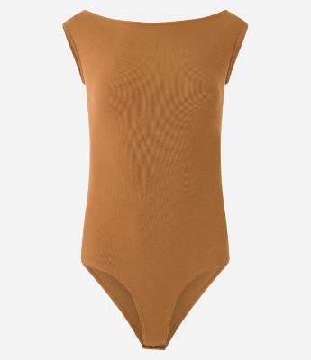 Body em Ribana com Textura e Decote Ombro a Ombro