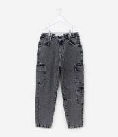 Calça Slouchy Infantil em Jeans com Bolso Cargo - Tam 5 a 14 anos - 1