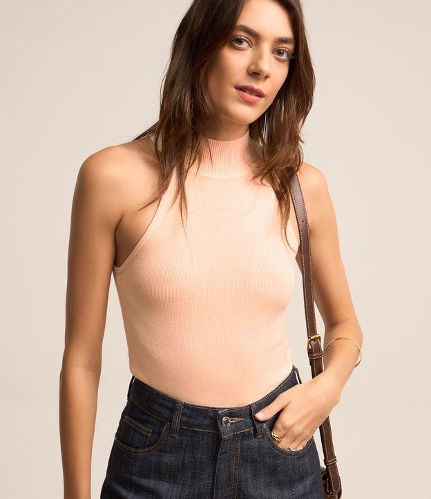 Blusa Básica em Viscose Canelada com Gola Halter - 1