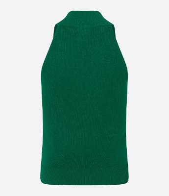 Blusa Básica em Viscose Canelada com Gola Halter