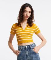 Blusa Cropped Canelada Seamless com Listras - 2