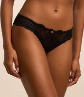 Calcinha Biquíni em Renda Floral com Medalhinha Frontal - 2