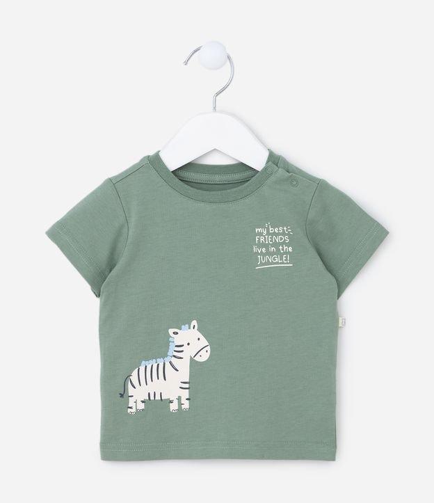 Conjunto Infantil em Algodão com Estampa de Zebra - Tam 0 a 18 meses - 1