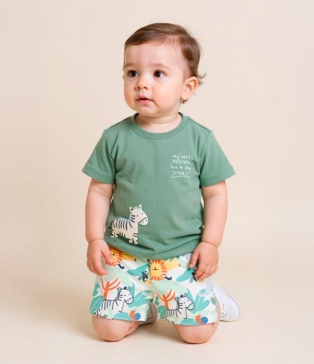 Conjunto Infantil em Algodão com Estampa de Zebra - Tam 0 a 18 meses - 3