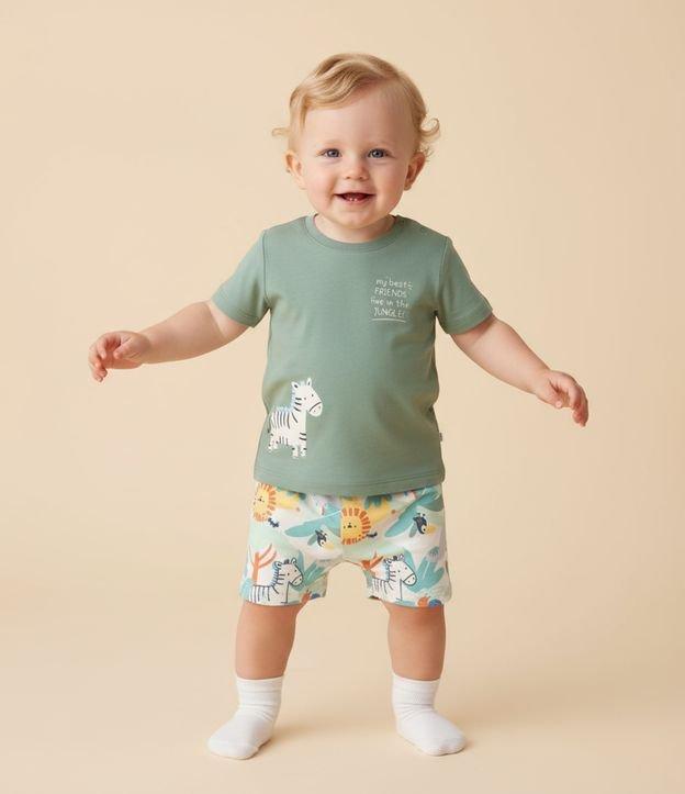 Conjunto Infantil em Algodão com Estampa de Zebra - Tam 0 a 18 meses - 4