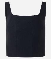 Blusa Cropped em Bengaline com Decote Quadrado - 2