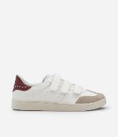 Tênis Cano Baixo com Velcro e Recortes Contrastantes - 1