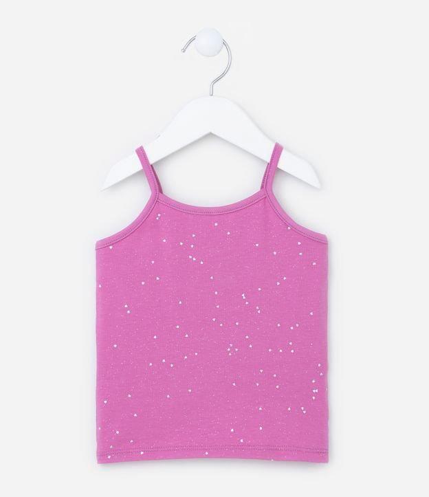 Regata Infantil com Brilhinhos de Coração Aplicados 
- Tam 1 a 5 anos - 1