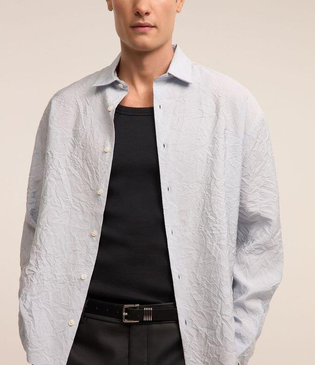 Camisa Manga Longa com Textura Efeito Amassado - 1