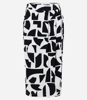 Saia Midi em Crepe com Estampa Abstrata - 2