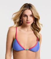 Biquíni Top Cortininha em Microfibra com Viés Contrastante - 1