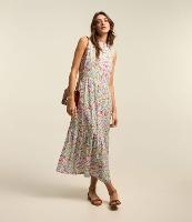 Vestido Midi em Viscose com Babado na Barra e Estampa Floral Liberty - 1