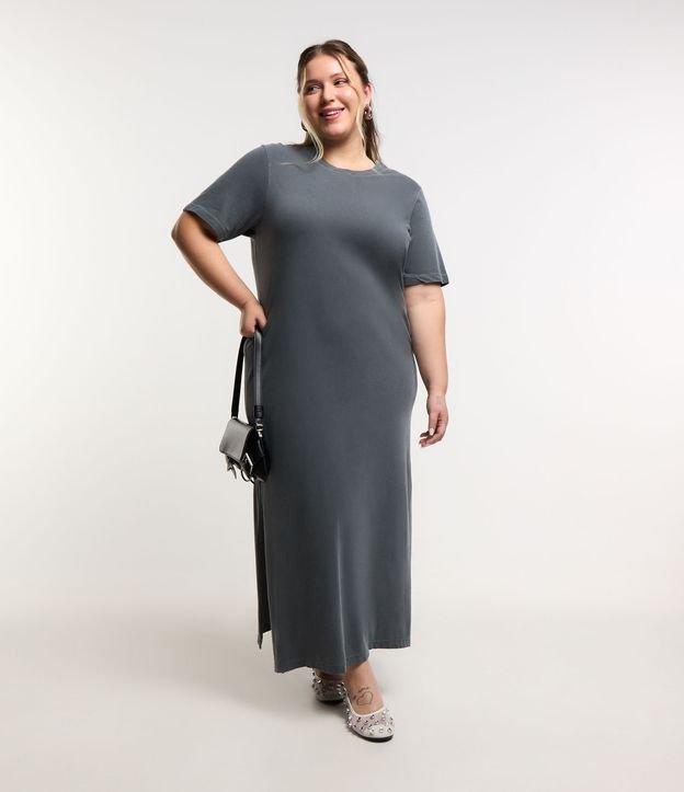 Vestido Midi em Algodão Efeito Estonado Curve & Plus Size - 2