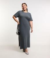 Vestido Midi em Algodão Efeito Estonado Curve & Plus Size - 2