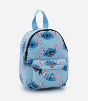 Mochila Infantil com Bolsinho Frontal e Estampa do Stitch - Tam U - 1