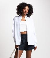 Camisa Básica Alongada em Tricoline - 1