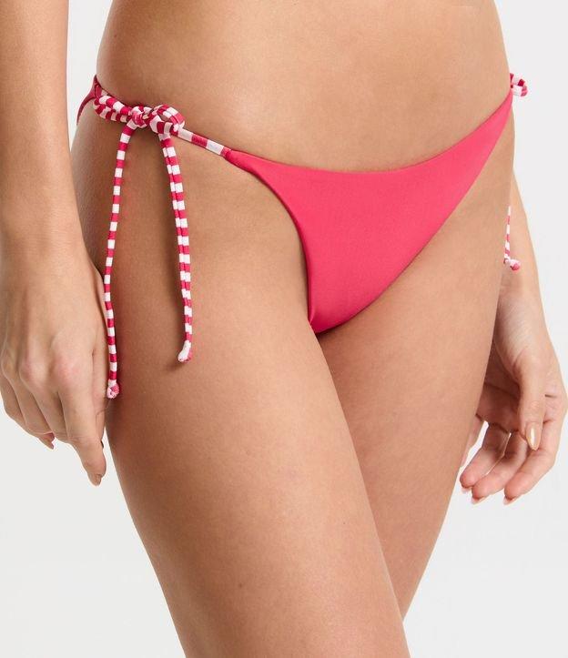 Biquíni Calcinha Lacinho em Microfibra com Amarração Listrada - 2