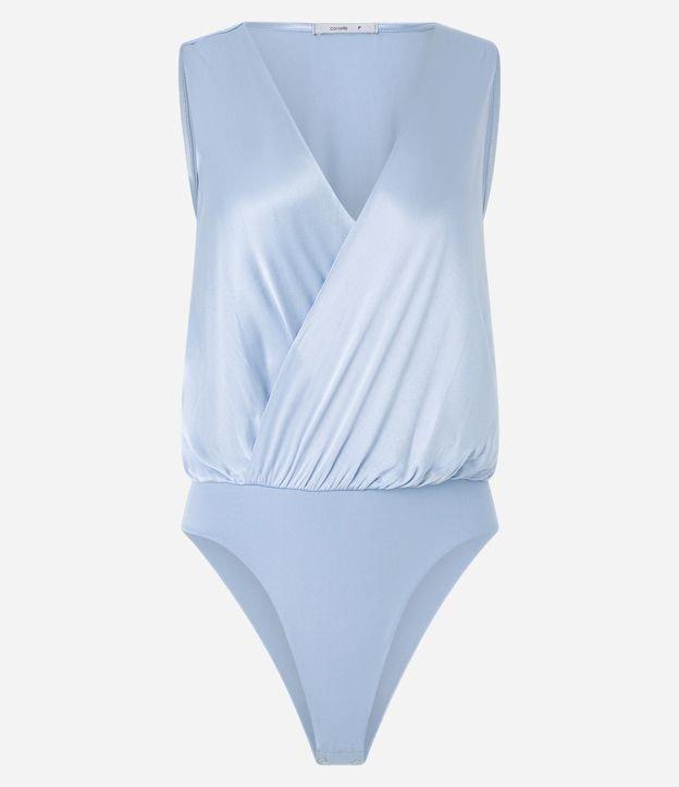 Body sem Manga em Chiffon com Decote Transpassado - 2