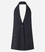 Colete Frente Única em Alfaiataria com Botão único e Bolsos - 1