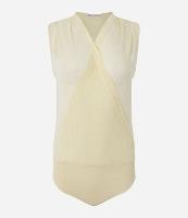 Body com Decote V Transpassado e Pregas nos Ombros - 2