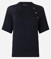 Blusa em Tricô com Cava Raglan e Botões no Ombro - 1