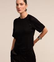 Blusa em Tricô com Cava Raglan e Botões no Ombro - 2