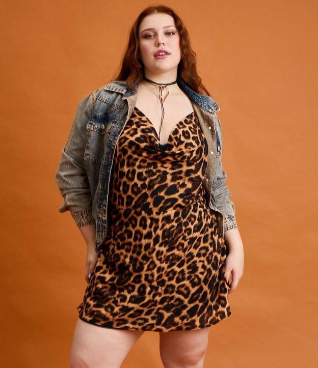 Vestido Curto Crepe Onça e Amarração Curve & Plus Size - 2