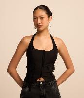 Colete Frente Única em Bengaline com Bolsos Cargo - 2