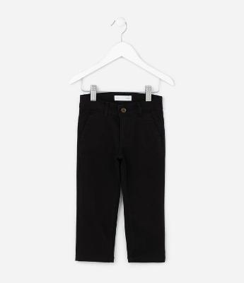 Calça Skinny Infantil em Sarja com Bolso Faca - Tam 1 a 4 anos