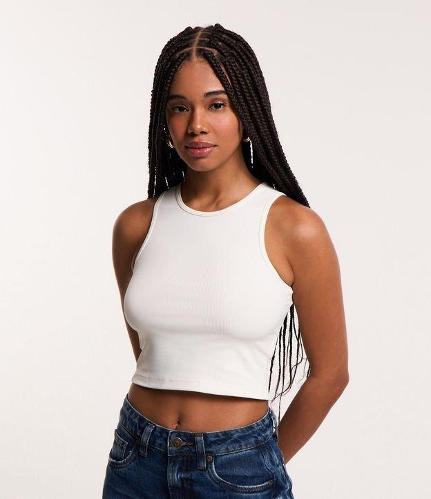 Blusa Curta Básica em Ribana Caneladinha - 2