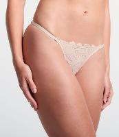 Calcinha String Fio Duplo em Renda Rustica - 1