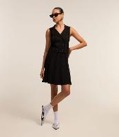 Saia Evasê em Viscose com Detalhe Drapeado - 1