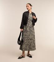 Vestido Midi em Viscolinho com Estampa Abstrata - 1