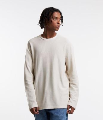 Camiseta Relaxed em Algodão com Textura Chevron