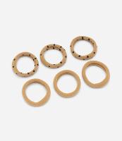 Kit 06 Elásticos de Cabelo Médios com Estampa Poá - 1