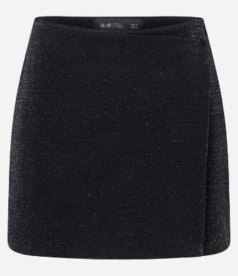 Short Saia Curto em Malha Metalizada