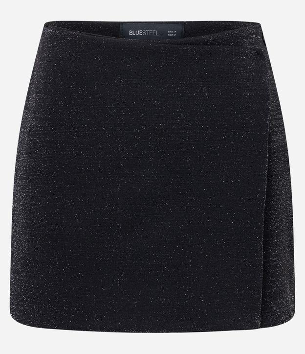 Short Saia Curto em Malha Metalizada - 1