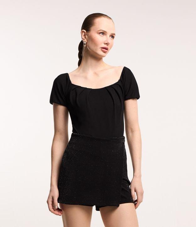 Short Saia Curto em Malha Metalizada - 2