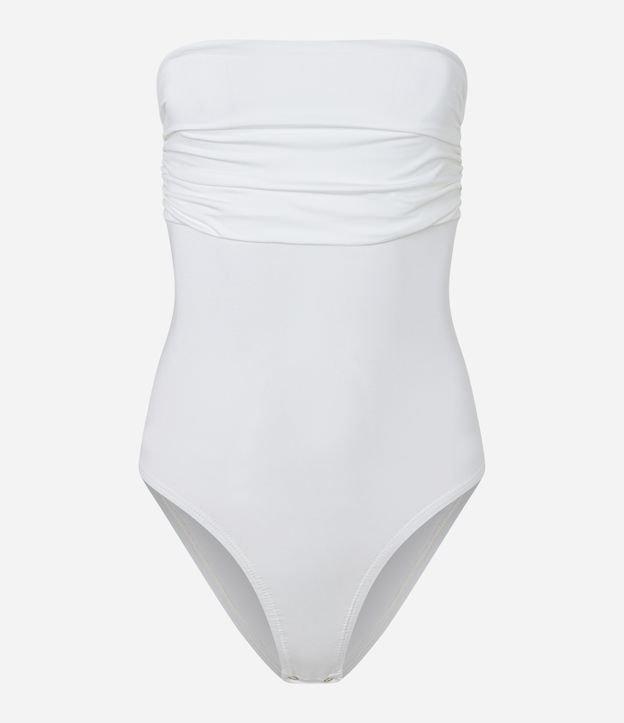 Body Tomara que Caia em Jersey com Busto Duplo Franzido - 1