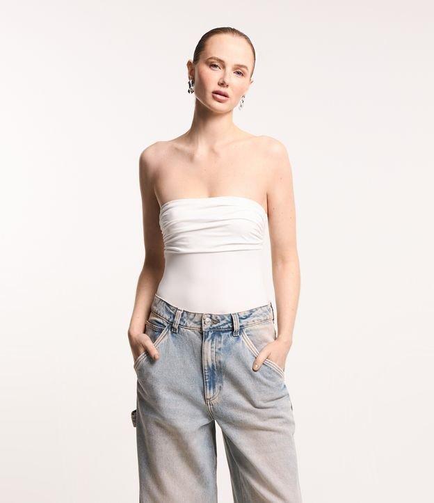 Body Tomara que Caia em Jersey com Busto Duplo Franzido - 2