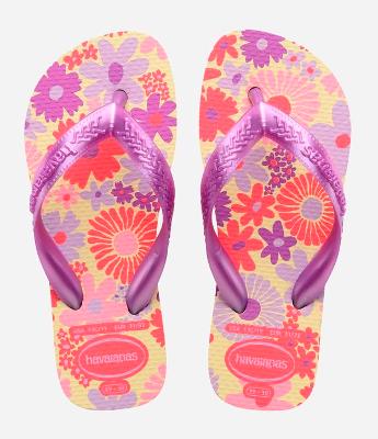 Chinelo Infantil com Estampa Floral Havaianas - Tam 23 ao 36