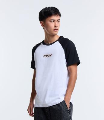 Camiseta Baby Tee em Algodão com Estampa Lettering