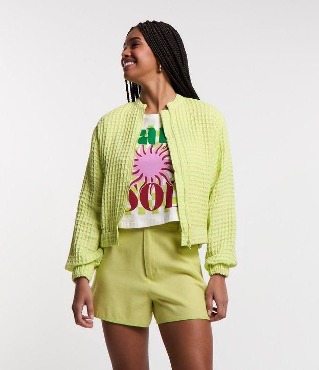 Jaqueta Bomber Maquinetada com Textura - 2